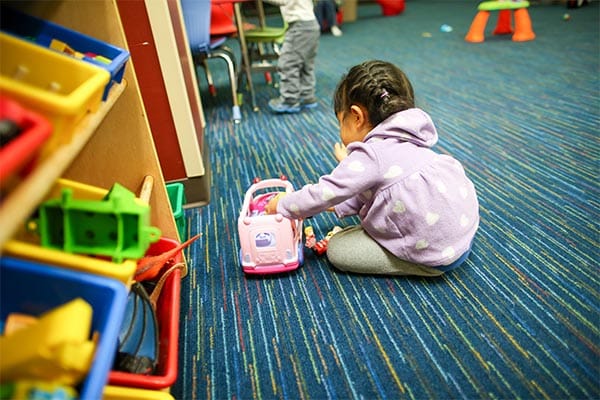 A child playing in the Kids Zone at Choice Health & Fitness